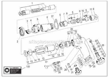 Page A Diagram and Parts List for CP2764 6151922764 Chicago Pneumatic Electric Drill
